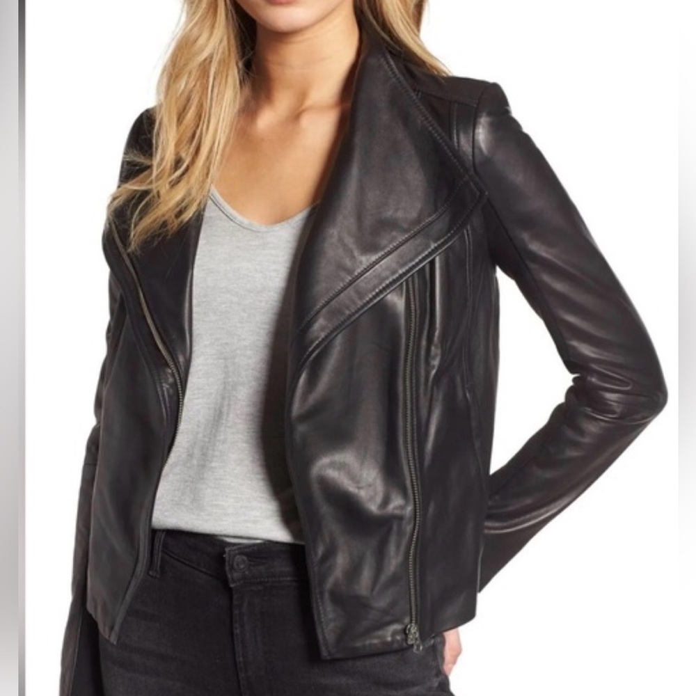 Chelsea28 Black Leather Jacket